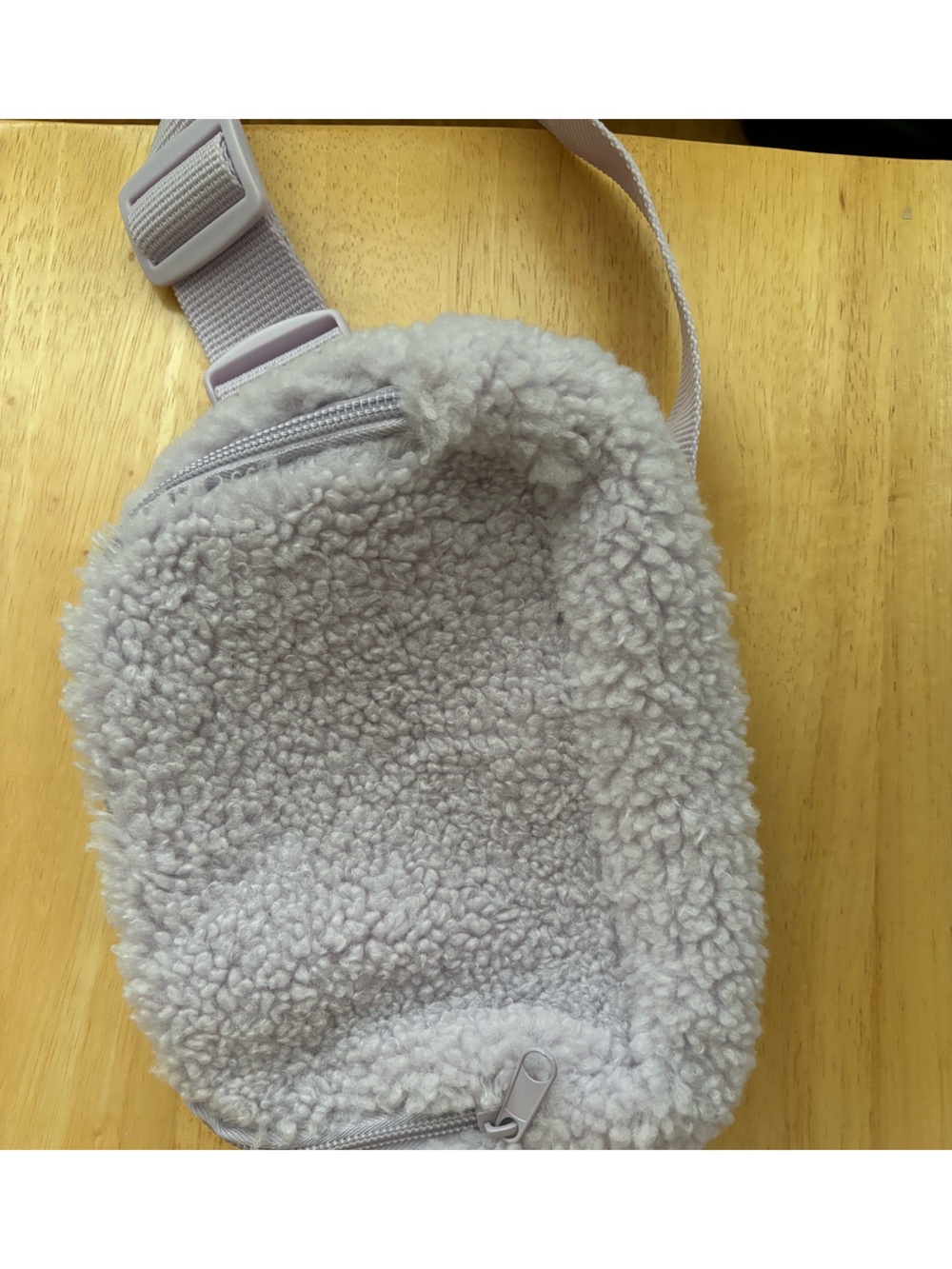 Cozy Sherpa Fanny pack in Light Lavender